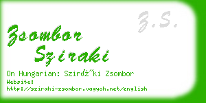 zsombor sziraki business card